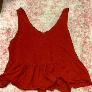 Women's Red Sleeveless Top